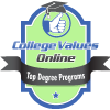 College Values Top Online Degrees Badge