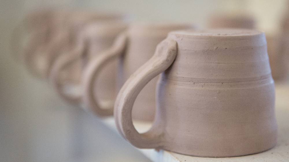 Ceramic mugs.