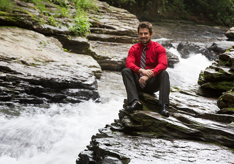 ared Bundy '10, director of interactive marketing for the Laurel Highlands Visitor Bureau, uses skills he learned at Cal U to help promote the outdoor attractions of southwestern Pennsylvania.